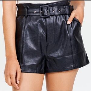 Altar’d State Black Leather Shorts